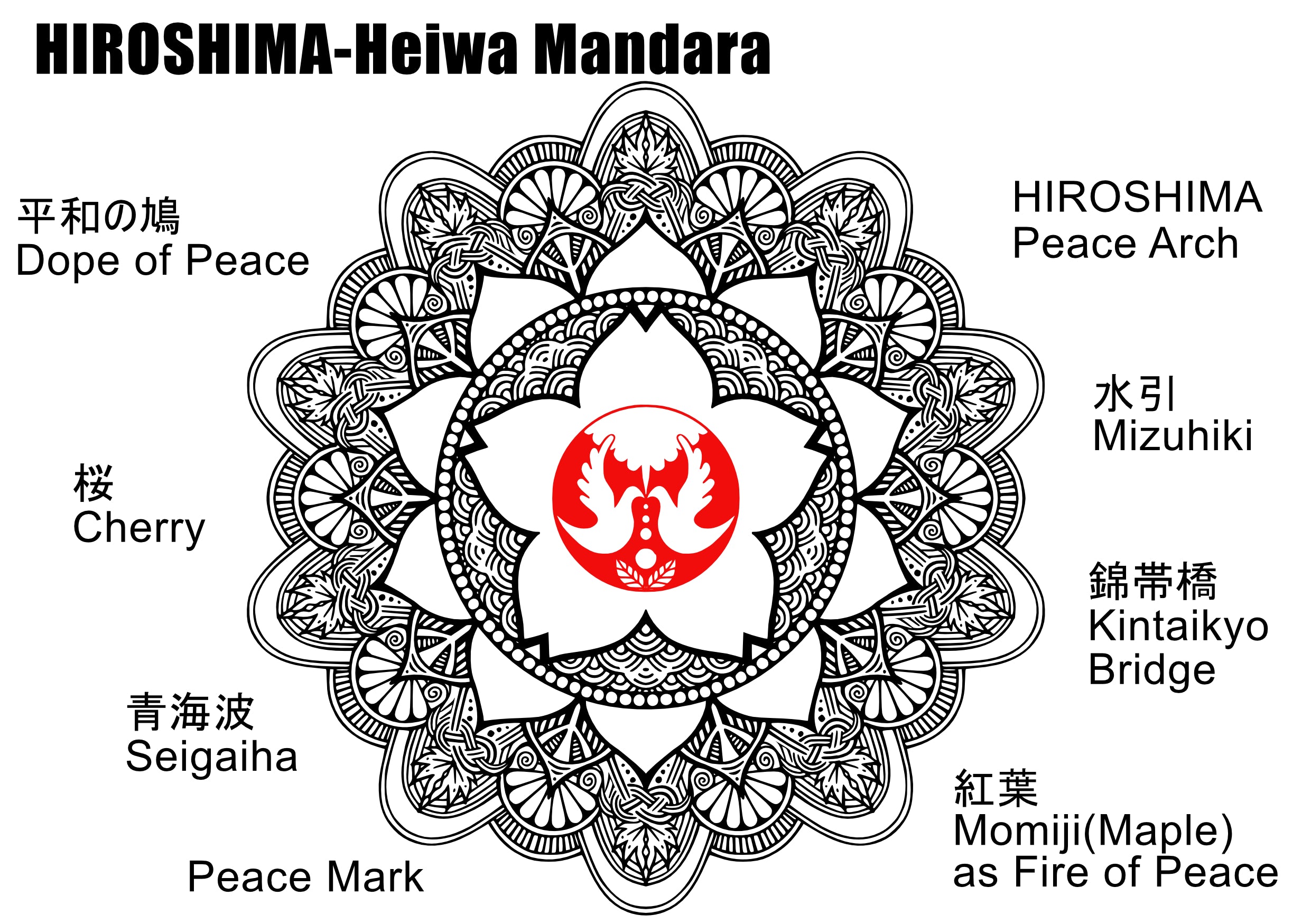 HIROSHIMA「Peace曼荼羅」Tシャツ