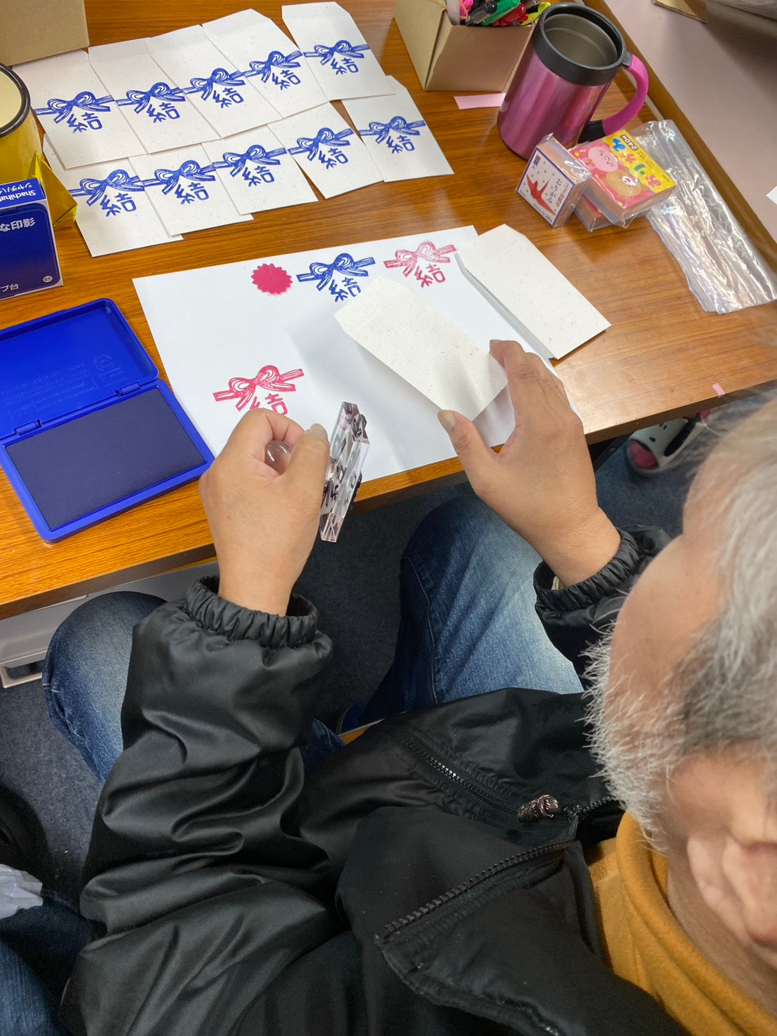 寄付型おりづるポチ袋「むすび」4枚・4色セット