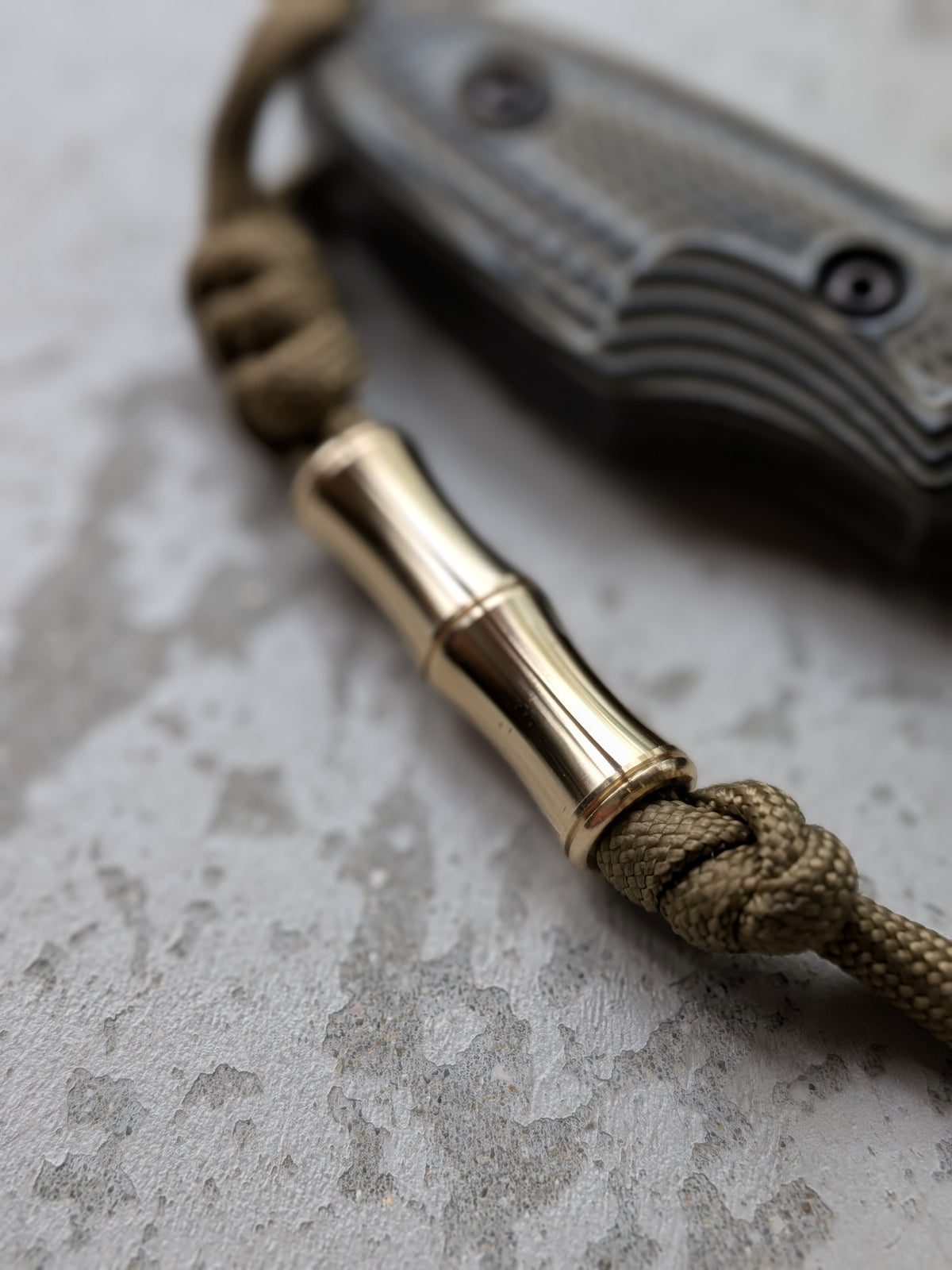 NORA “TAKE” Brass Lanyard Bead